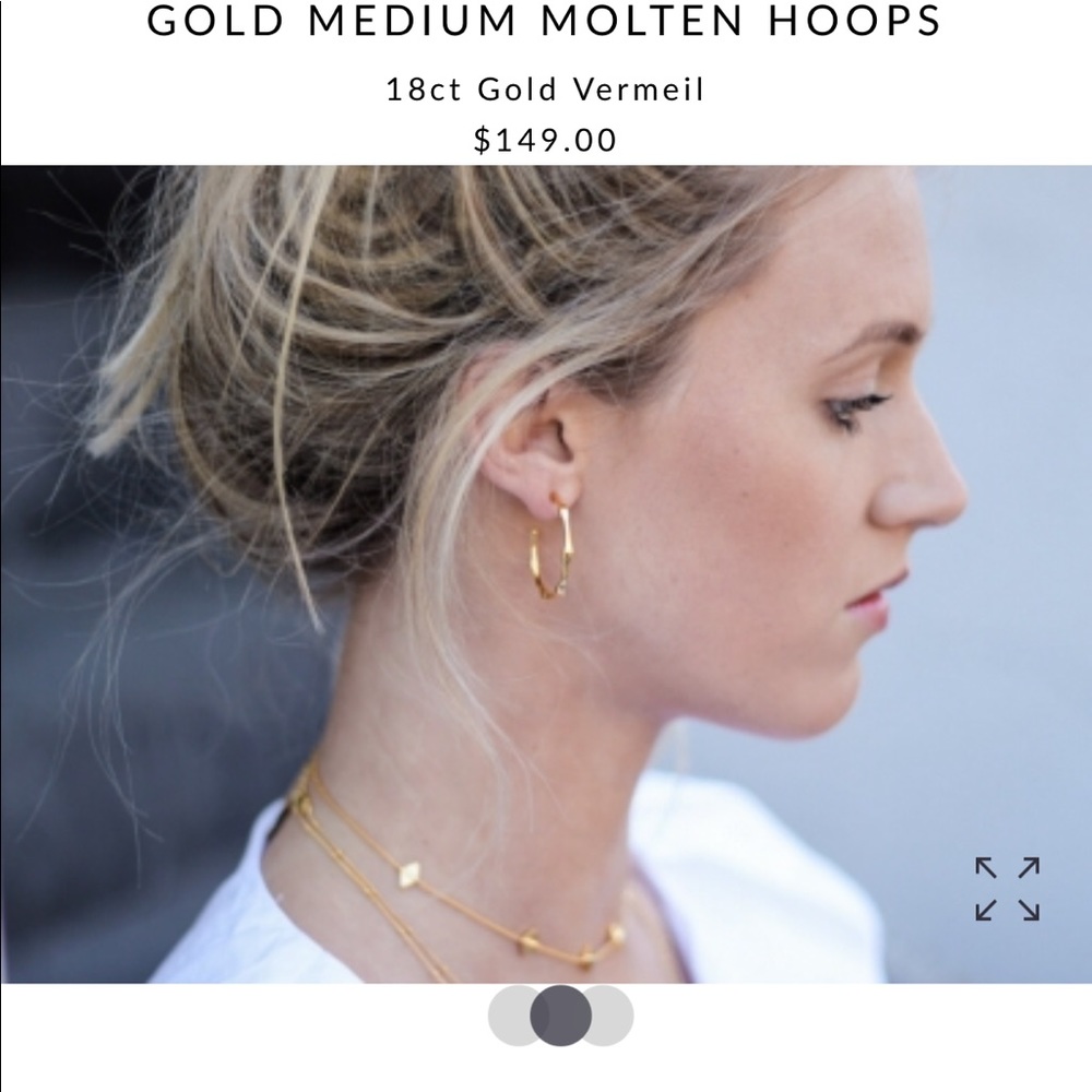 Missoma molten medium hoop earrings